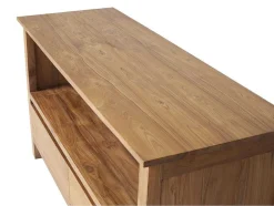 Móvel De Casa De Banho Em Teca Com Lavatório Duplo E Espelho De 135 Cm - Ketapang
