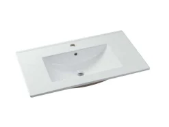 Móvel De Casa De Banho Suspenso Com Lavatório Individual, Cor Clara Natural, 80 Cm - Kayla