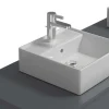 Móvel De Casa De Banho Suspenso Com Lavatório Duplo Cor Cinza Antracite C150 Cm - Isaure Ii