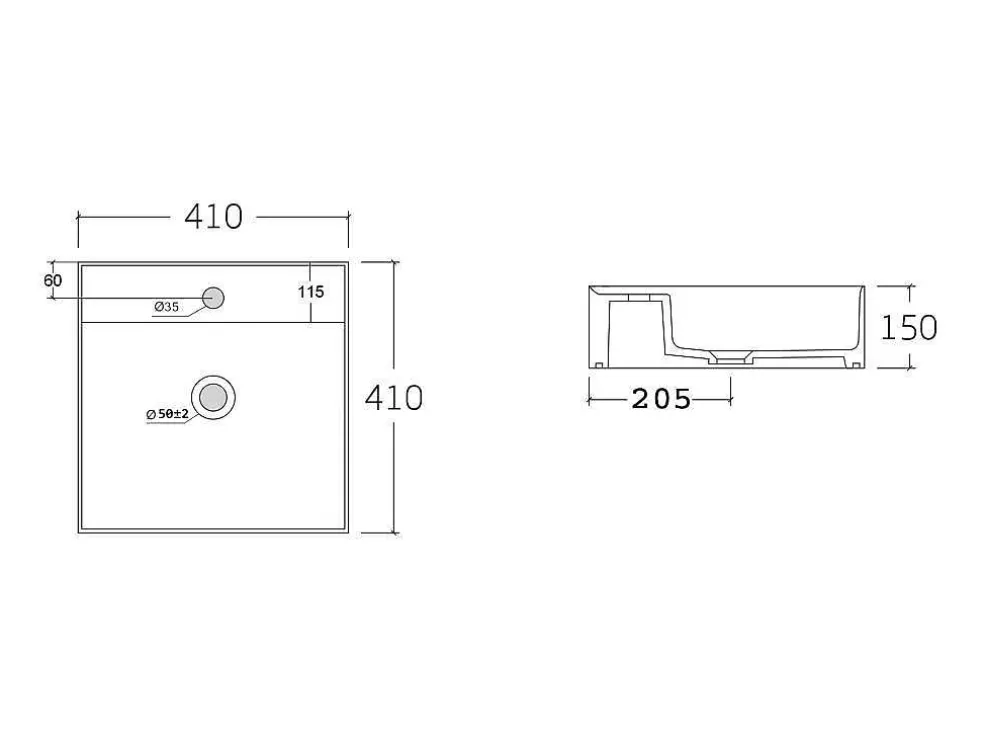 Móvel De Casa De Banho Suspenso Com Lavatório Duplo Cor Cinza Antracite C150 Cm - Isaure Ii