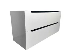Móvel De Casa De Banho Suspenso Com Lavatório Duplo De Encastrar Branco 120 Cm - Selita
