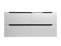 Móvel De Casa De Banho Suspenso Com Lavatório Duplo De Encastrar Branco 120 Cm - Selita