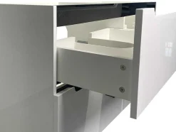 Móvel De Casa De Banho Suspenso Com Lavatório Duplo De Encastrar Branco 120 Cm - Selita