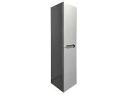 Móvel De Casa De Banho Suspenso Com Lavatório Duplo De Encastrar E Coluna Cinzento 120 Cm - Selita