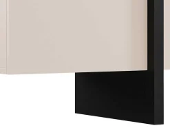 Móvel De Tv Com 4 Portas Em Mdf Bege E Preto - Luvonia