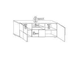 Móvel De Tv Lacado A Branco Com Leds, 2 Portas E 1 Gaveta - Calisto
