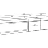 Móvel De Tv, 210, Para Televisores Ate 80", Lareira Electrica Xxl, Suspensos, Carvahlo