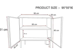 Móvel Para Colocar Sob O Lavatório Em Metal 2 Portas 95 Cm - Orionis