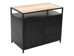 Móvel Para Colocar Sob O Lavatório Em Metal Preto 95 Cm - Eridani