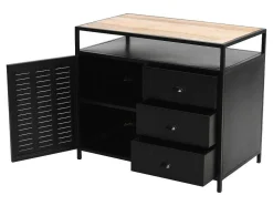 Móvel Para Colocar Sob O Lavatório Em Metal Preto 95 Cm - Eridani