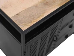 Móvel Para Colocar Sob O Lavatório Em Metal Preto 95 Cm - Eridani