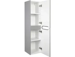 Móvel Suspenso Lavatório Individual Com Coluna Cinzento 80 Cm - Stefanie