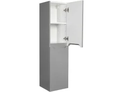 Móvel Suspenso Lavatório Individual Com Coluna Cinzento 80 Cm - Stefanie