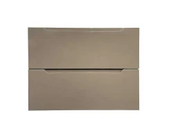 Móvel Suspenso Lavatório Individual Com Coluna Taupe 80 Cm - Stefanie