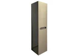 Móvel Suspenso Lavatório Individual Com Coluna Taupe 80 Cm - Stefanie