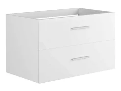 Móvel Suspenso Para Casa De Banho Com Lavatório Individual Branco 80 Cm - Kayla