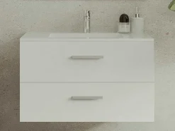 Móvel Suspenso Para Casa De Banho Com Lavatório Individual Branco 80 Cm - Kayla
