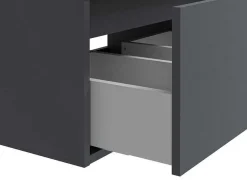 Móvel Suspenso Para Colocar Sob O Lavatório Cor Cinza Antracite C150 Cm - Isaure Ii