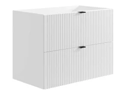 Móvel Suspenso Para Colocar Sob O Lavatório Estriado Branco C80 Cm - Zevini