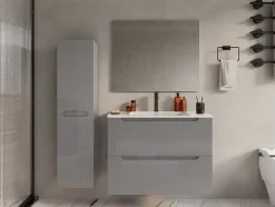 Móvel Suspenso Para Colocar Sob O Lavatório Cinzento 80 Cm - Stefanie