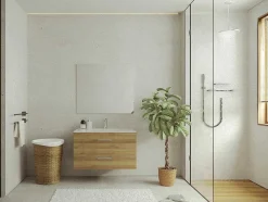 Móvel Suspenso Para Colocar Sob O Lavatório Cor Natural Clara 80 Cm - Kayla