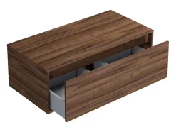Móvel Suspenso Para Lavatório Cor Natural Escura 94 Cm - Teana Ii