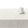 Nappe Anti-Taches 100% Coton 1 Piece Beige A Lignes Fondues 300X140