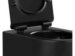 Pack Sanita Suspensa Com Suporte Decorativo Incorporado, Preto Mate - Javoine