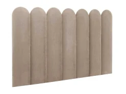 Paineis De Parede Cabeceira De Cama De 210 Cm Em Veludo Cor Bege - Japi