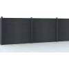 Paineis De Vedacao Para Enterrar A156 Cm, Kit De 6 Laminas Em Composito + 2 Postes Antracite - Enola