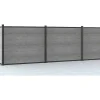 Paineis De Vedacao Para Enterrar A156 Cm, Kit De 6 Laminas Em Composito + 2 Postes Cinzento-Claro - Enola