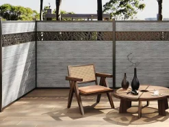 Paineis De Vendacao Para Pousar A181 Cm, Kit De 7 Laminas Em Composito Com Decoração + 1 Poste Cinzento-Claro - Enola