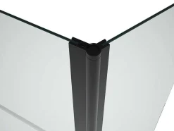 Painel De Banheira Com Toalheiro E Retorno Giratorio Preto Mate (70 + 30) X 140 Cm - Primael