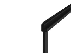 Painel De Banheira De Correr Preto Mate Com Toalheiro 120X140 Cm - Waimea