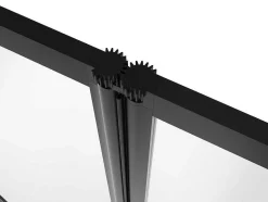 Painel De Banheira Dobravel Em Metal Preto Mate Estilo Atelier 120 X 140 Cm - District