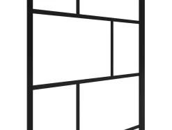 Painel De Banheira Giratorio Estilo Industrial 80X140 Cm Preto Mate Vidro - Rivanon