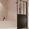 Painel De Banheira Preto Mate Estilo Atelier 80X140 Cm - Urbanik