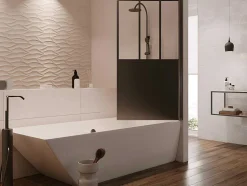 Painel De Banheira Preto Mate Estilo Atelier 80X140 Cm - Urbanik