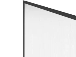 Painel De Duche A Italiana Com Vidro Texturado 120X200 Cm Preto Mate - Virana