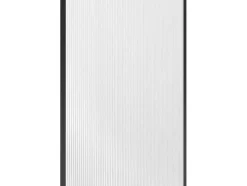 Painel De Duche A Italiana Com Vidro Texturado 120X200 Cm Preto Mate - Virana