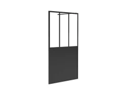 Painel De Duche A Italiana Preto Mate Estilo Atelier 120 X 200 Cm - Urbanik