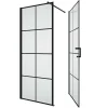 Painel De Duche Fixo Com Porta Giratoria Serigrafado Preto Mate 80 X 80 X 190 Cm - Caparica