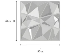 Painel De Parede 3D Angly Para Pintar - Pack De 3M - Lote De 12 Pecas