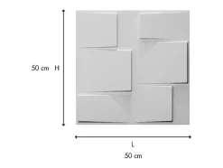 Painel De Parede 3D Brick Para Pintar - Pack De 3M - Lote De 12 Pecas