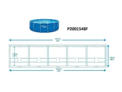 Piscina Tubular Redonda Azul Com Bomba De Filtro De Cartucho De D457 X A122 Cm - Lacanau