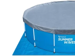 Piscina Tubular Redonda Azul Com Bomba De Filtro De Cartucho De D457 X A122 Cm - Lacanau