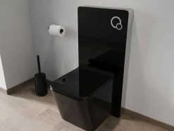 Placa De Descarga Decorativa Para Sanita Suspensa, Preto - Spinosa
