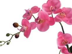 Planta Artificial Orquidea Com Vaso Em Cimento A.55 X L.30 Cm Cor-De-Rosa - Riosane
