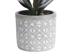 Planta Artificial Orquidea Com Vaso Em Cimento A.55 X L.30 Cm Cor-De-Rosa - Riosane