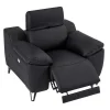 Poltrona Articulada Elétrica Couro Preto - Roveto